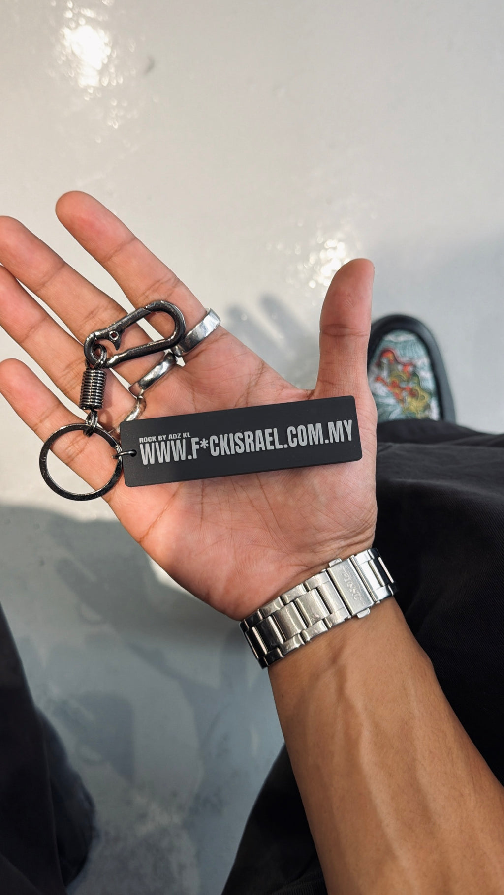 F*ck Israel Carabiner (shock drop)