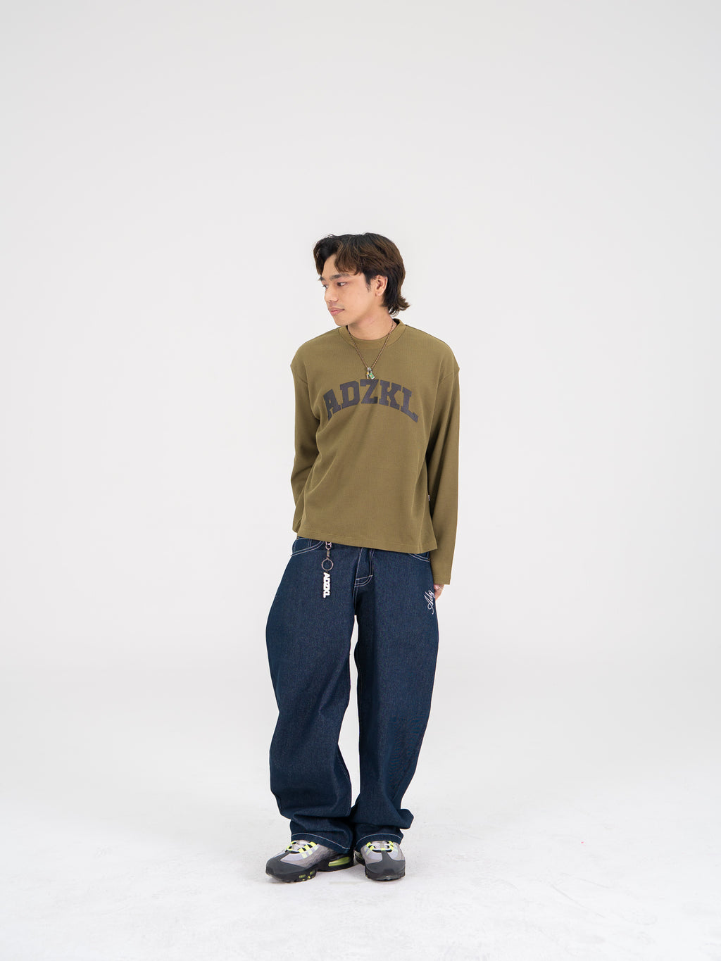 Basic Waffle Tee Olive