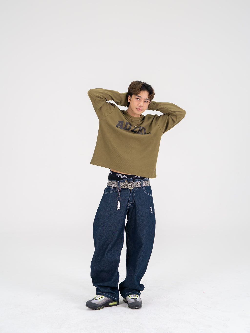 Basic Waffle Tee Olive