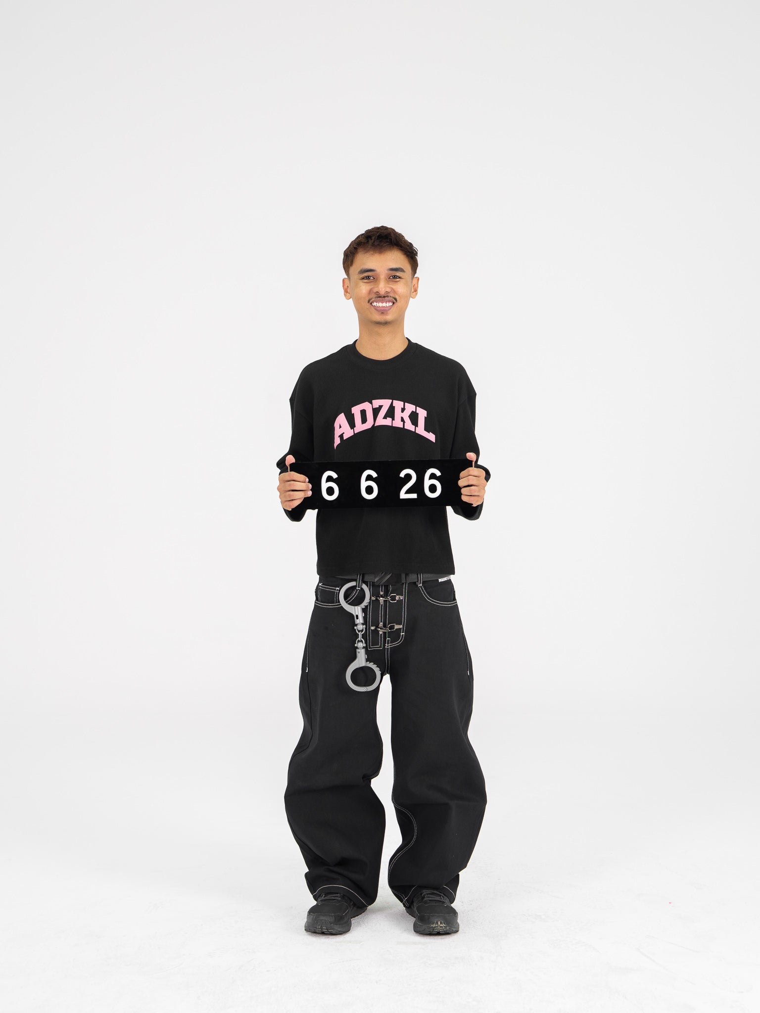 Basic Waffle Tee Black