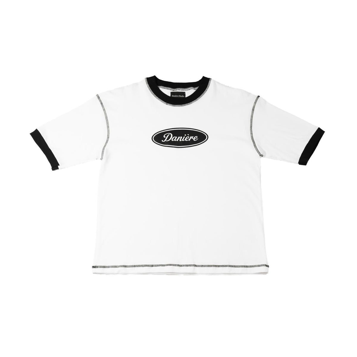 DANIERE CLASSIC RINGER TEE (WHITE)