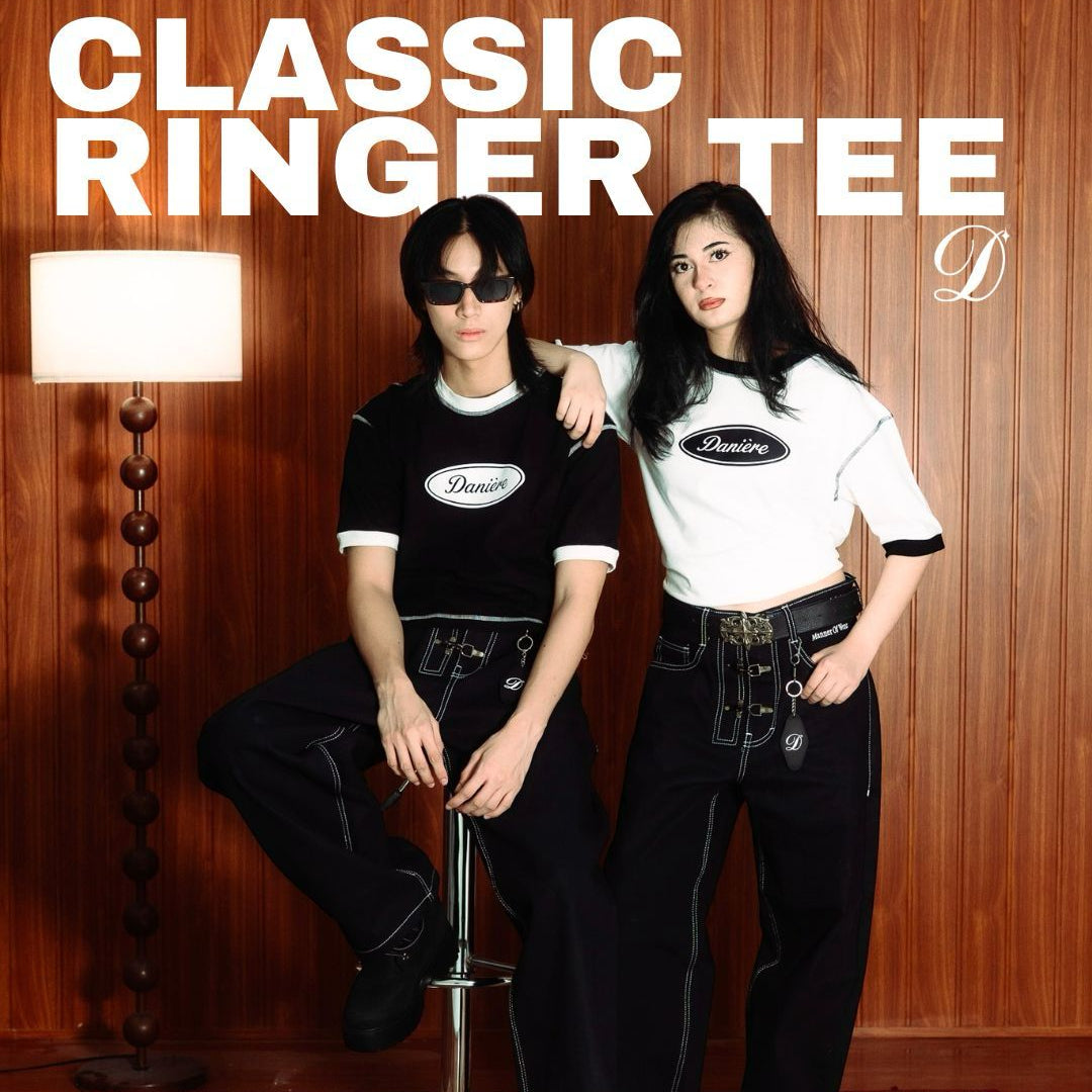 DANIERE CLASSIC RINGER TEE (BLACK)