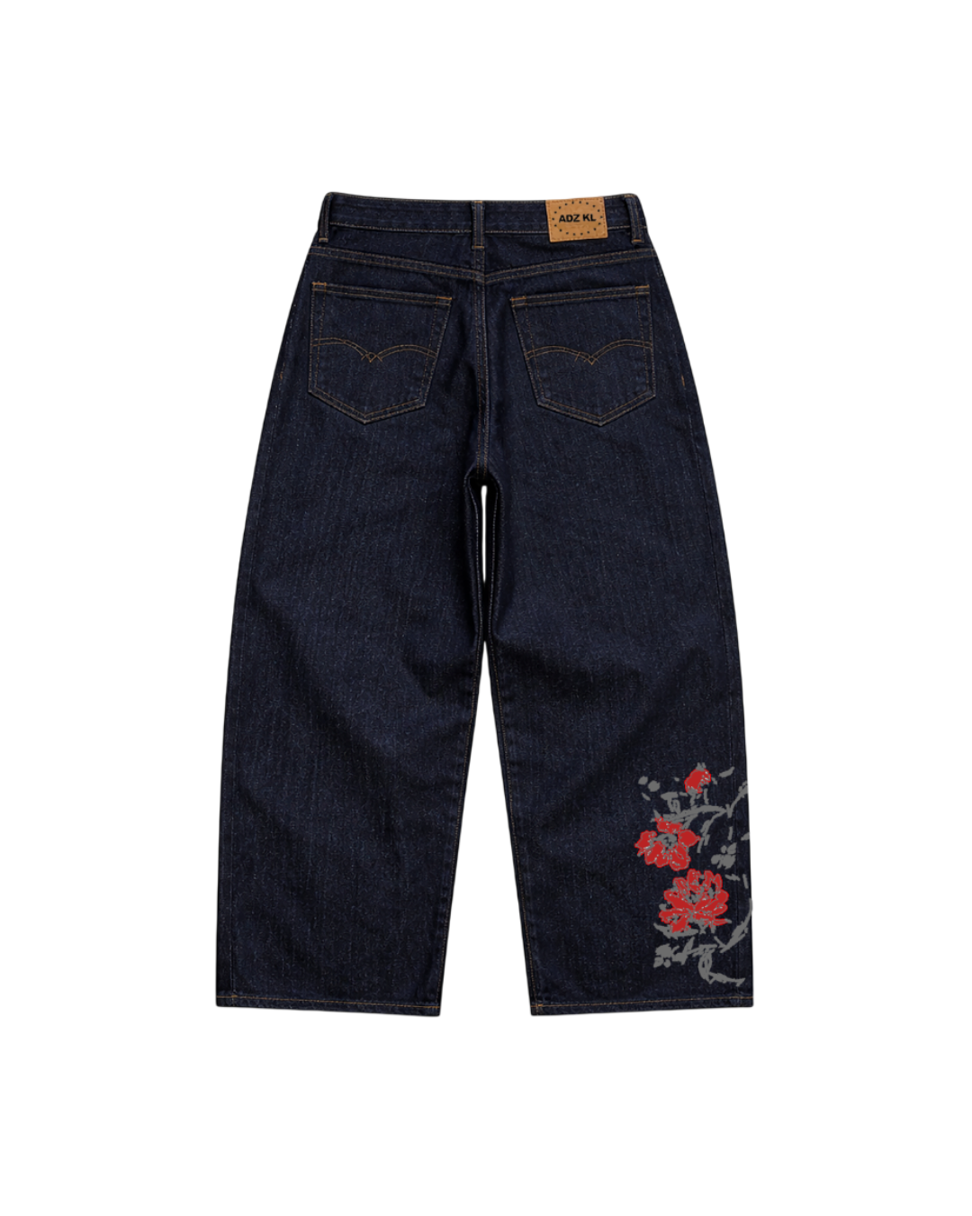 FLORAL DENIM PANTS