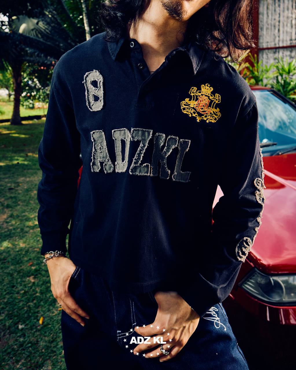 POLO LONGSLEEVE BLACK